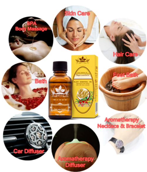 Natural Ginger Massage Oil - Lymphatic Drainage & Therapy (30ml)